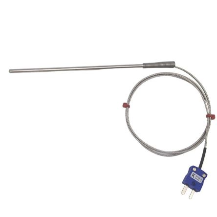 RS PRO Type K Heavy Duty Thermocouple 150mm Length, 4.5mm Diameter, -60°C → +350°C [0]; 268-4449