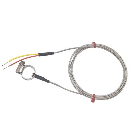 RS PRO Type K Pipe Surface Thermocouple 2m Length, 40-55mm Diameter → +350°C [0]; 268-4530