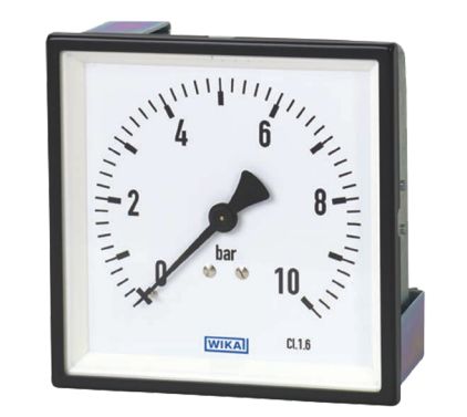 WIKA G 1/2 Analogue Pressure Gauge 6bar Back Entry 96 x 96mm Outside Diameter [71104755]; 268-5792