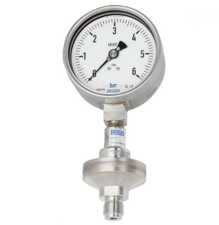 WIKA NPT 1/2 Analogue Pressure Gauge 10bar Bottom Entry 100mm Outside Diameter [45800662]; 268-5934
