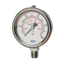 WIKA G 1/4 Analogue Pressure Gauge 40bar Back Entry 50mm Outside Diameter [48634526]; 268-6049