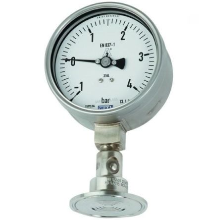 WIKA DN 38.1 Analogue Pressure Gauge 10bar Bottom Entry 100mm Outside Diameter [48712553]; 268-6147