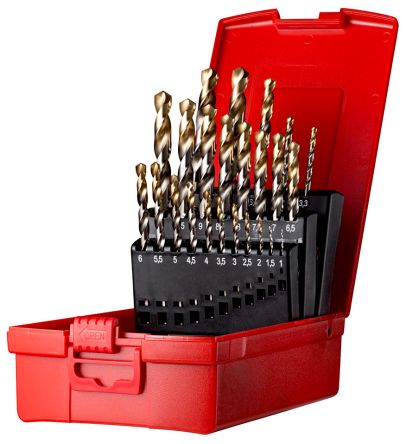 Dormer 24-Piece Jobber Drill Set for Multi-Material, 10.5mm Max, 1mm Min [A095200]; 268-6420