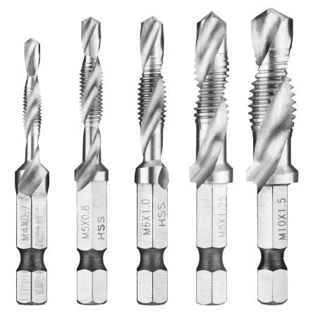 Facom 5-Piece Twist Drill Bit Set for Multi-Material, 6.35mm Max, 6.35mm Min [227H.J5PB]; 268-6626