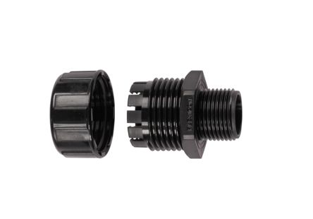 Flexicon Fixed Straight, Conduit Fitting, 40mm Nominal Size, M40mm, Nylon, Black [MPC-40-M40B]; 268-7465