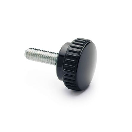 Elesa 2132 Black Duroplast Round Knob, M5 x 16, Threaded Stud [2132]; 268-7601