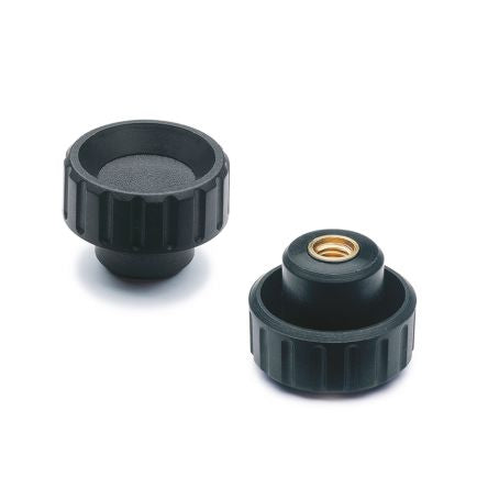 Elesa 6312 Black Polyamide Based Technopolymer Round Knob, M5, Blind Hole [6312]; 268-7781