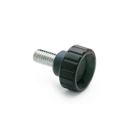 Elesa 6356 Black Polyamide Based Technopolymer Round Knob, M4 x 16, Threaded Stud [6356]; 268-7786