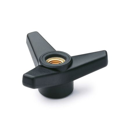 Elesa 65641 Black Glass Fibre Reinforced Polyamide Knob, M10, Threaded Through Hole [65641]; 268-7802