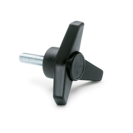 Elesa 65722 Black Glass Fibre Reinforced Polyamide Knob, M12 x 40, Threaded Stud [65722]; 268-7811