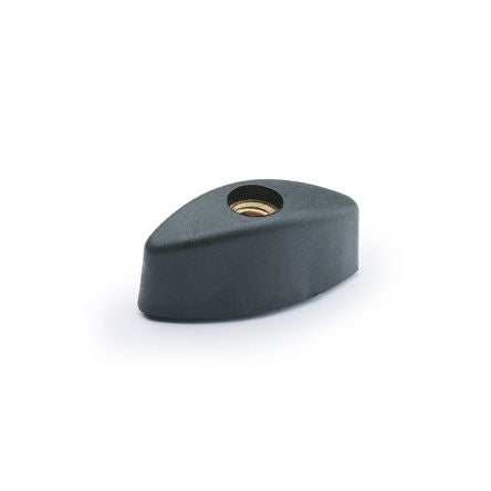 Elesa 8358 Black Glass Fibre Reinforced Polyamide Wing Knob, M6, Threaded Through Hole [8358]; 268-7858