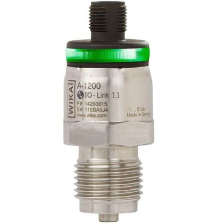 WIKA A-1200 Series Gauge Pressure Sensor, 0bar Min, 10bar Max, PNP/NPN Output, Gauge Reading [48756687]; 268-8112