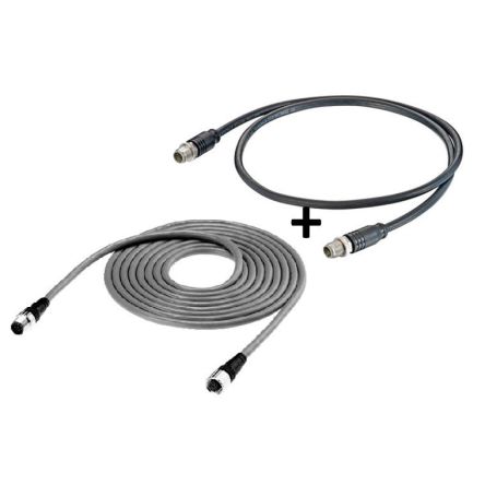 Omron Straight Female 5 way M12 to Straight Male 5 way M12 Sensor Actuator Cable, 1m [F39-JG1B]; 268-8423