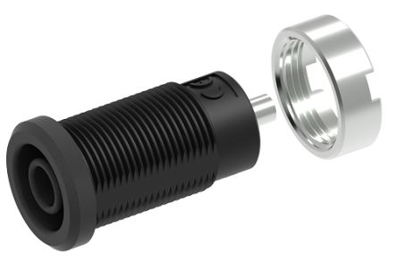 Electro PJP Black Female Banana Socket, 4 mm Connector, Tab Termination, 25A, 1kV [3270-I-N]; 268-9429