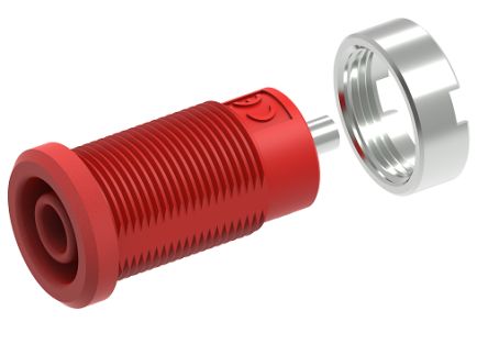 Electro PJP Red Female Banana Socket, 4 mm Connector, Tab Termination, 25A, 1kV [3270-I-R]; 268-9430
