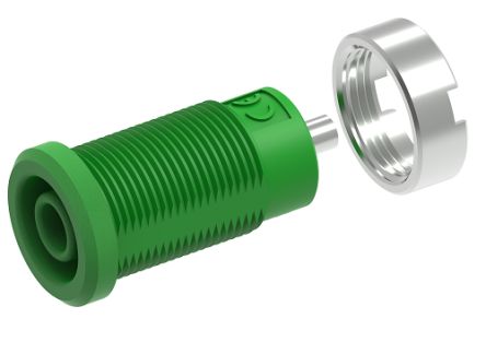 Electro PJP Green Female Banana Socket, 4 mm Connector, Tab Termination, 25A, 1kV [3270-I-V]; 268-9432