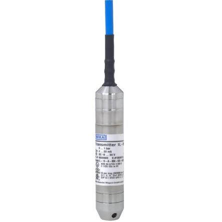 WIKA IL-10 Series Level Sensor Level Probe, 4-20mA Output, Cable Mount, Stainless Steel Body, ATEX, IECEx-Rated [48792268]; 268-9551