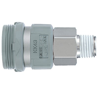SMC C3604 Female Pneumatic Quick Connect Coupling, Rc 1/4 Male R 1/8in Male Thread [KK3S-02MS]; 268-9708