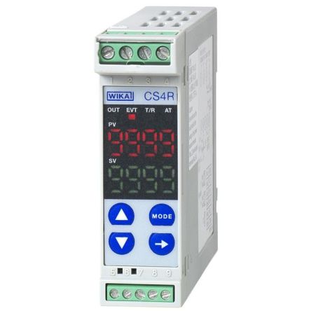 WIKA CS4R Standard Rail PID Temperature Controller, 22.5 x 75 x 100mm Multiple Input, 1 Output Relay, 24 V Supply [52907142]; 269-0147