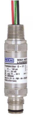 WIKA E-11 Series Pressure Sensor, 0bar Min, 0.4bar Max, 2 Wire, 4 → 20 mA Output, Gauge Reading [48733322]; 269-0414