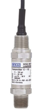 WIKA E-10 Series Pressure Sensor, 0bar Min, 1bar Max, 0 → 5 V, 3 Wire Output, Gauge Reading [48778708]; 269-0811