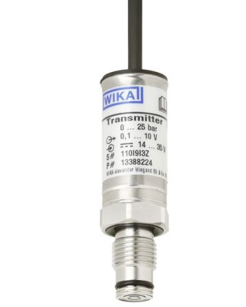WIKA M-11 Series Pressure Sensor, 0bar Min, 40bar Max, 2 Wire, 4 → 20 mA Output, Gauge Reading [14343666]; 269-1012