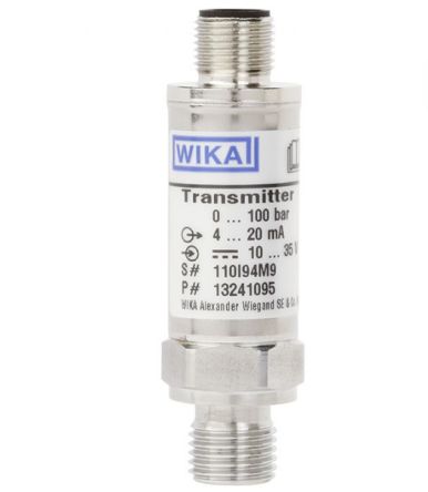 WIKA M-10 Series Pressure Sensor, 0bar Min, 210bar Max, 0.1 → 10 V, 3 Wire Output, Gauge Reading [14385531]; 269-1022