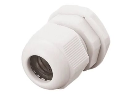 RS PRO White Nylon Cable Gland, M12 Thread, 3mm min., 6.5mm max., IP68 [0]; 269-1709