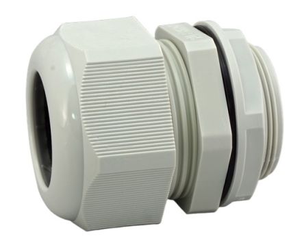 RS PRO Grey Nylon Cable Gland, M16 Thread, 5mm min., 10mm max., IP68 [0]; 269-1710