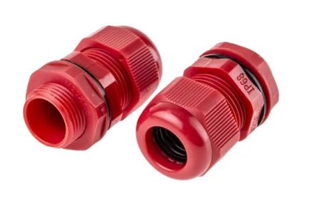 RS PRO Red Nylon Cable Gland, M20 Thread, 10mm min., 14mm max., IP68 [0]; 269-1713