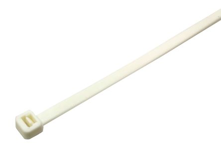 RS PRO Cable Tie, 190mm x 4.8 mm, White Nylon, Pk-250 [0]; 269-1741