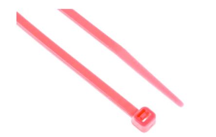 RS PRO Cable Tie, 203mm x 3.6 mm, Pink Nylon, Pk-250 [0]; 269-1747