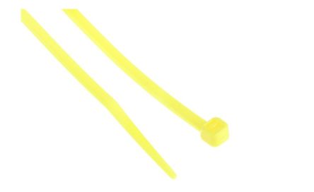 RS PRO Cable Tie, 203mm x 3.6 mm, Yellow Nylon, Pk-250 [0]; 269-1748