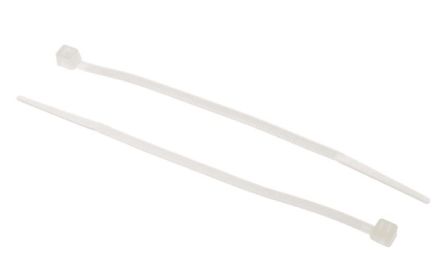 RS PRO Cable Tie, 380mm x 7.6 mm, Natural Nylon, Pk-500 [0]; 269-1760