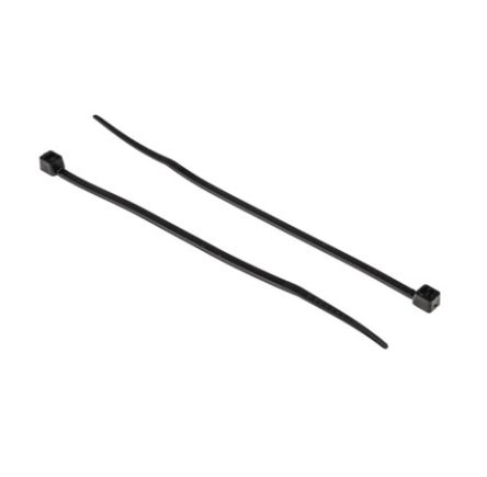 RS PRO Cable Tie, Heat Stabilised, 150mm x 3.6 mm, Black Nylon, Pk-500 [0]; 269-1776