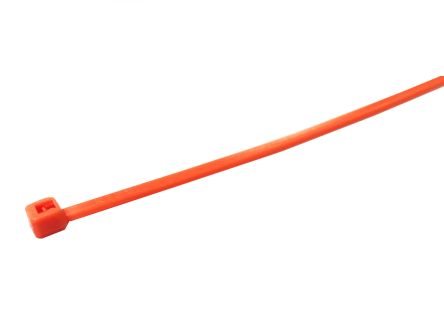 RS PRO Cable Tie, 203mm x 2.5 mm, Orange Nylon, Pk-250 [0]; 269-1790