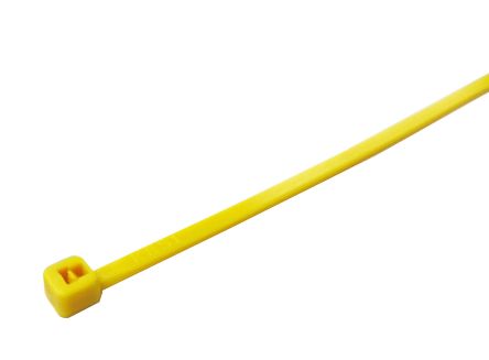 RS PRO Cable Tie, 203mm x 2.5 mm, Yellow Nylon, Pk-500 [0]; 269-1792