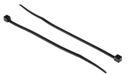 RS PRO Cable Tie, Sub Miniature, 71mm x 1.6 mm, Black Nylon, Pk-500 [0]; 269-1817