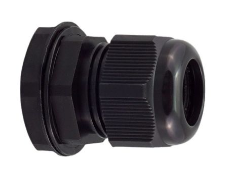 RS PRO Black Nylon Cable Gland, PG13.5 Thread, 6mm min., 12mm max., IP68 [0]; 269-1823