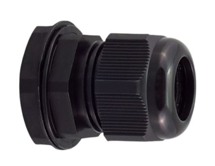 RS PRO Black Nylon Cable Gland, PG9 Thread, 4mm min., 8mm max., IP68 [0]; 269-1826