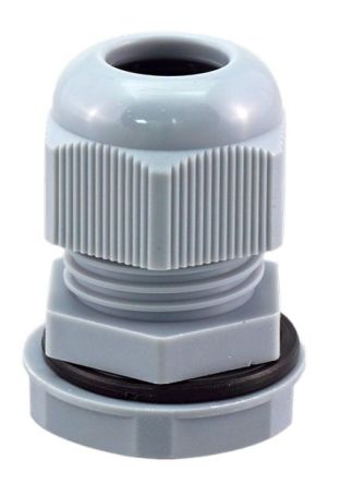 RS PRO Grey Nylon Cable Gland, PG9 Thread, 4mm min., 8mm max., IP68 [0]; 269-1827