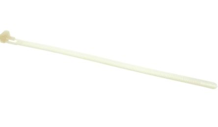 RS PRO Cable Tie, Releasable, 250mm x 7.6 mm, Natural Nylon, Pk-250 [0]; 269-1856