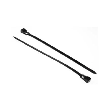 RS PRO Cable Tie, Releasable, 250mm x 4.5 mm, Black Nylon, Pk-250 [0]; 269-1863