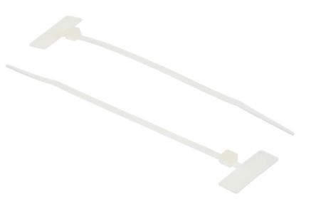 RS PRO Cable Tie Cable Markers, Natural, Pre-printed "Blank", for Cables [0]; 269-1867