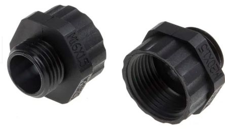 RS PRO Cable Gland Adaptor, M16 Exterior Thread, M20 Interior Thread, Nylon 66 [0]; 269-1868