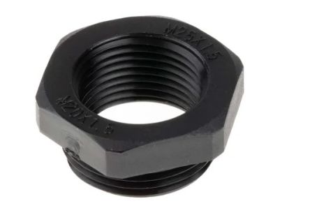 RS PRO Cable Gland Adaptor, M25 Exterior Thread, M20 Interior Thread, Nylon 66 [0]; 269-1873