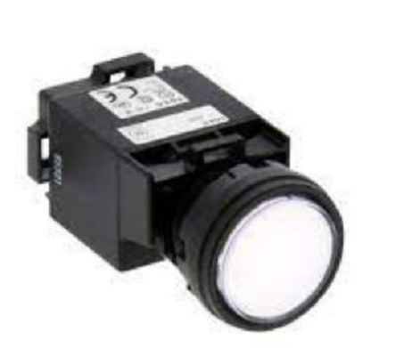 Idec, HW Series, Panel Mount White LED Pilot Light, 22.4mm Cutout, IP20, IP65, Dome, 24V ac/dc [HW1P-2Q4PW]; 269-3018