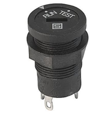 Schurter Key Selector Switch - 15.2mm Cutout Diameter 2 Positions [0033.4512]; 269-3787