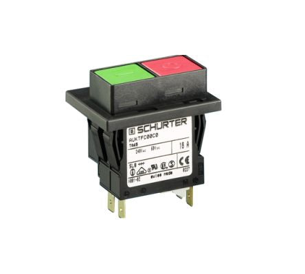 Schurter CBE Thermal Circuit Breaker - TA45 2 Pole 240V ac Voltage Rating Snap-In, 20A Current Rating [4430.3652]; 269-3825