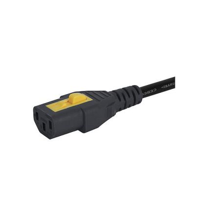 Schurter Straight IEC C13 Socket to Right Angle CEE 7/7 Plug Power Cord, 5m [6051.2154]; 269-3846